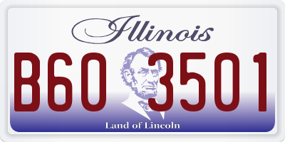 IL license plate B603501