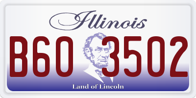 IL license plate B603502