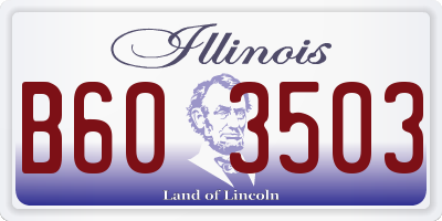 IL license plate B603503