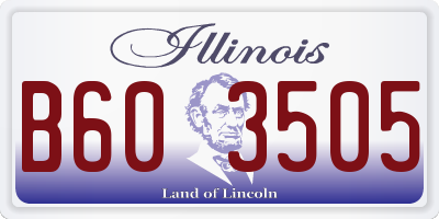 IL license plate B603505