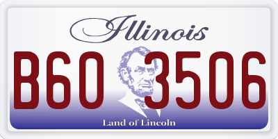 IL license plate B603506