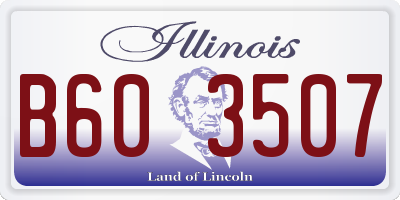 IL license plate B603507