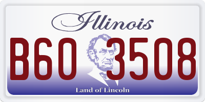 IL license plate B603508