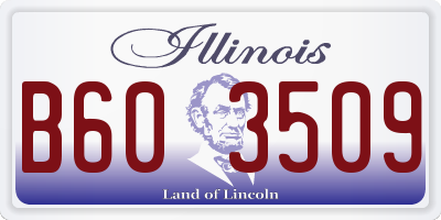 IL license plate B603509