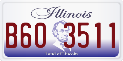 IL license plate B603511