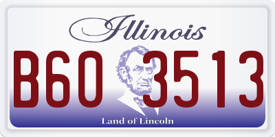 IL license plate B603513