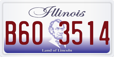 IL license plate B603514