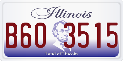 IL license plate B603515
