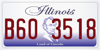 IL license plate B603518