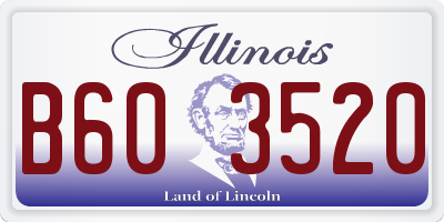 IL license plate B603520