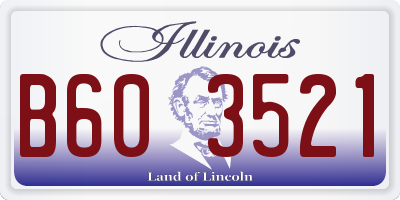 IL license plate B603521
