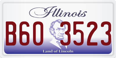 IL license plate B603523