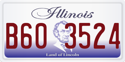 IL license plate B603524