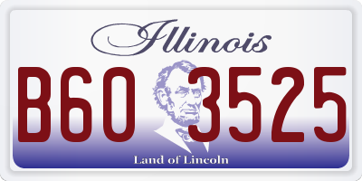 IL license plate B603525