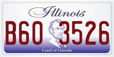 IL license plate B603526