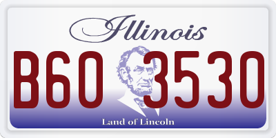 IL license plate B603530