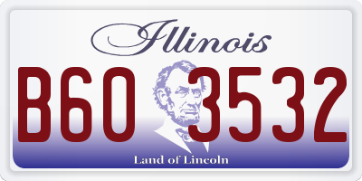 IL license plate B603532