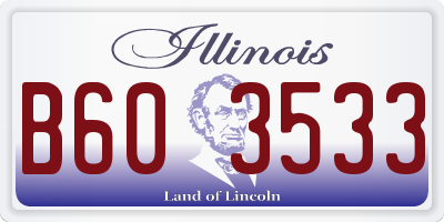 IL license plate B603533