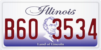 IL license plate B603534