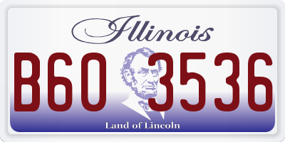 IL license plate B603536