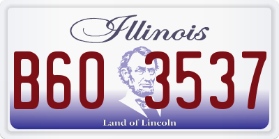 IL license plate B603537