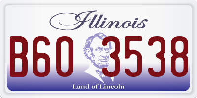 IL license plate B603538
