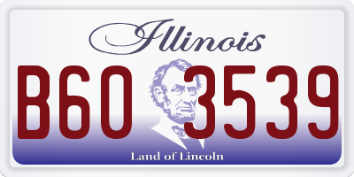 IL license plate B603539