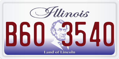 IL license plate B603540