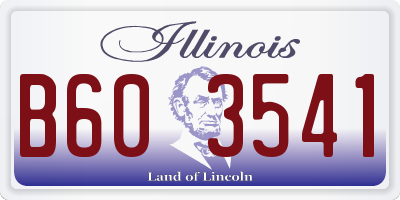 IL license plate B603541