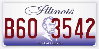 IL license plate B603542
