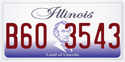 IL license plate B603543