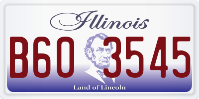 IL license plate B603545