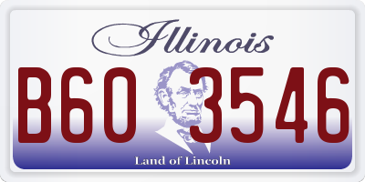 IL license plate B603546