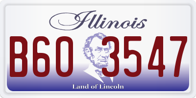 IL license plate B603547