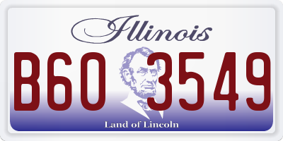 IL license plate B603549