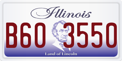 IL license plate B603550