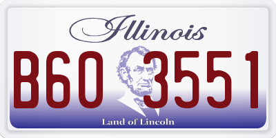 IL license plate B603551