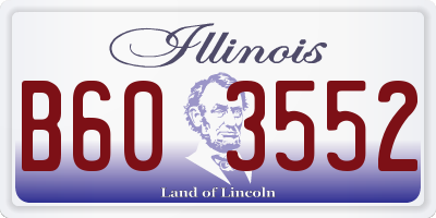 IL license plate B603552