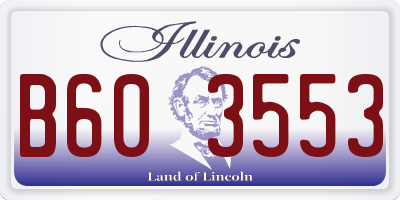 IL license plate B603553