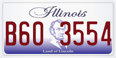 IL license plate B603554