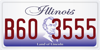 IL license plate B603555