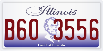 IL license plate B603556