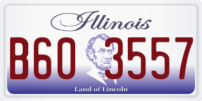 IL license plate B603557