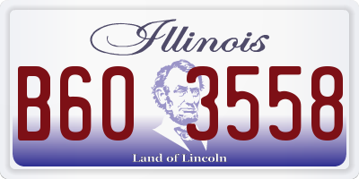 IL license plate B603558