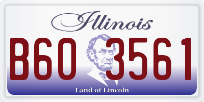 IL license plate B603561