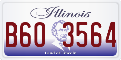 IL license plate B603564