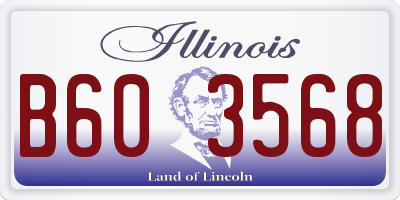 IL license plate B603568