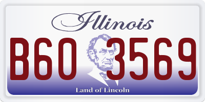 IL license plate B603569