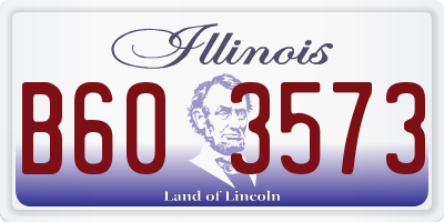 IL license plate B603573