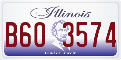 IL license plate B603574
